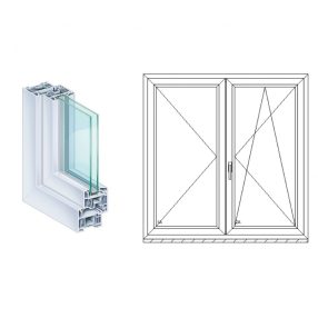 KÖMMERLING KÉTSZÁRNYAS BUKÓ-NYÍLÓ+NYÍLÓ ABLAKOK